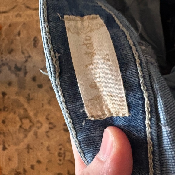 Altar’d State Laney Embroidered Blue Flare Jeans - Picture 5 of 5